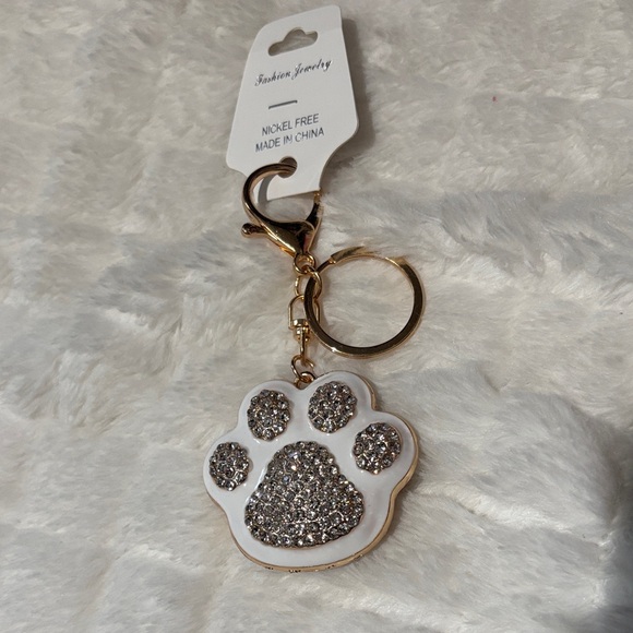 Accessories - Sparkly Paw Print Keychain/Bag Charm